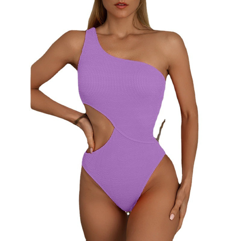 One-piece single shoulder bikini